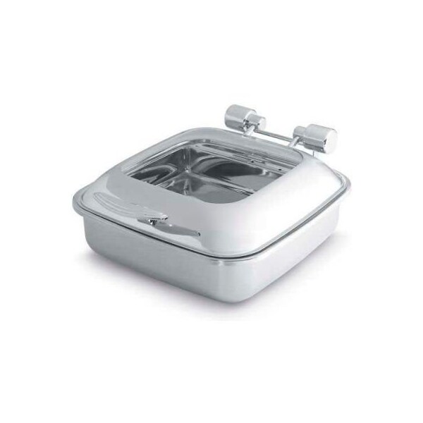 Vollrath Vollrath Intrigue Square 6 Quart Induction Chafer 46134 W/ Stainless Steel Food Pan Glass Top 46134 - main